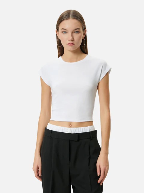 Slim Fit Düz Renk Tişört 1